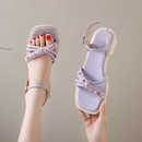 夏季 凉鞋 新款 平底女士时装 百搭不累脚白色软底夏款 2024今年流行