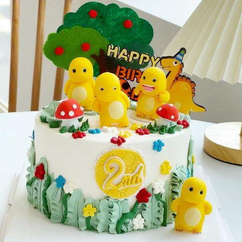 奶龙生日蛋糕装饰摆件