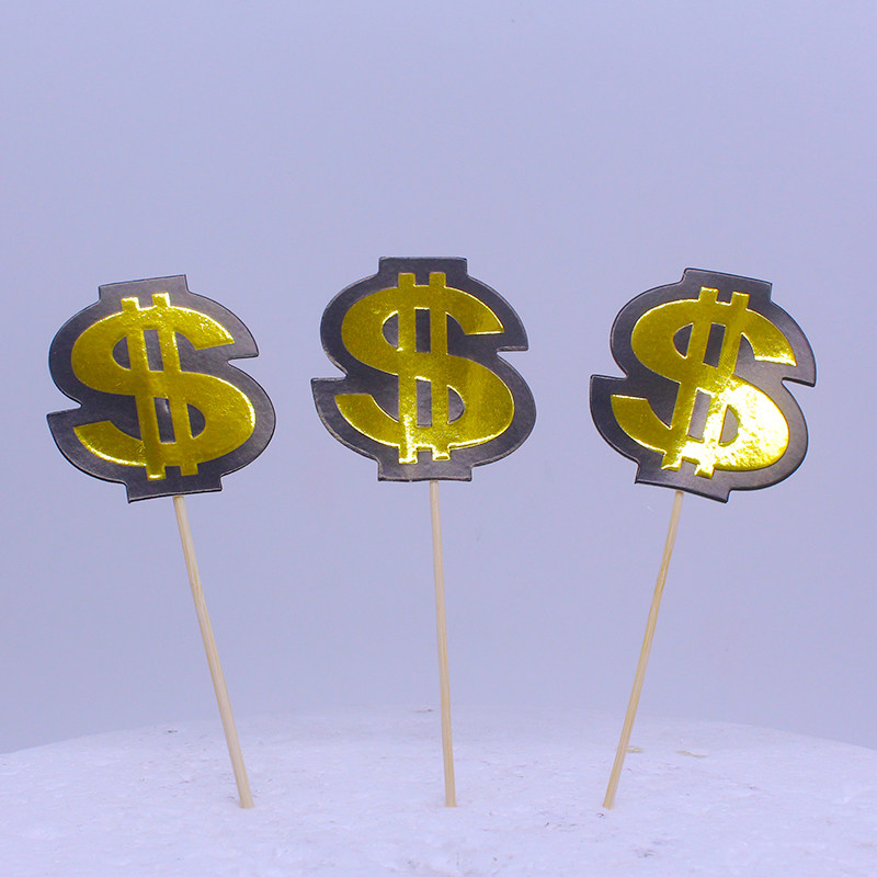 美金蛋糕装饰美元$$$3个装