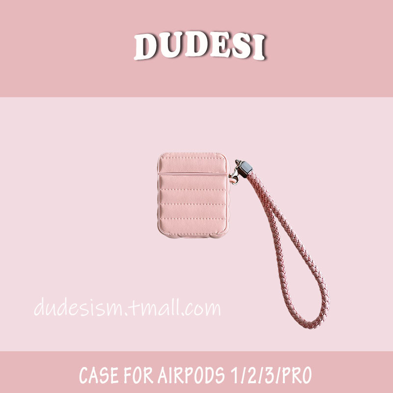 AirPods苹果皮质软壳粉色羽绒服