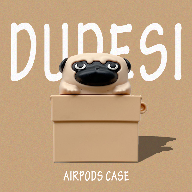 创意卡通纸箱八哥犬airpods保护套airpodspro3代苹果airpods2代无线