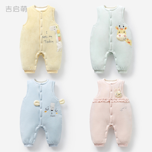 宝宝棉裤 子男女幼儿外穿连体冬装 春秋冬新生夹棉保暖裤 婴儿背带裤