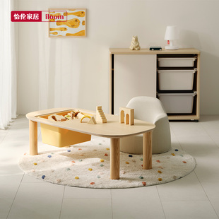 iloom进口儿童多功能积木桌绘画书桌宝宝游戏桌收纳花生桌