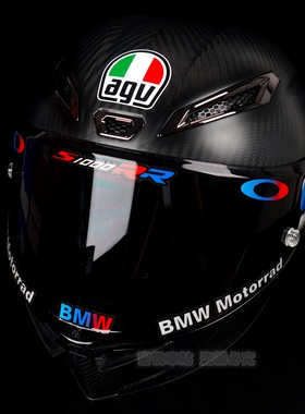 适用宝马S1000RR F900R XR R1250RT K1600GT改装头盔镜片反光贴纸