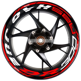 豪爵 DR300 改装17寸 轮毂贴 钢圈贴 车身拉花装饰防水反光贴纸