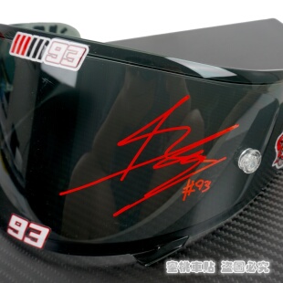 SHOEI Z8 Z7 X14 马奎斯 签名 93号头盔 镜片贴纸 竞技镜片 贴纸