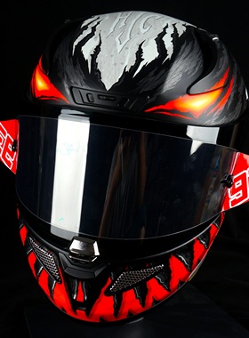 适用HJC RPHA11 毒液 头盔改装 镜片贴纸 竞技膜 透明保护膜 贴纸