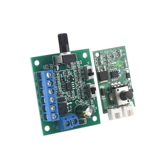 PWM无刷直流电机调速板 有刷马达调速器10A正反转开关带驱动