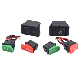 电动车开关雾灯汽车摩托车喇叭改装按钮翘板开关复位小开关带线