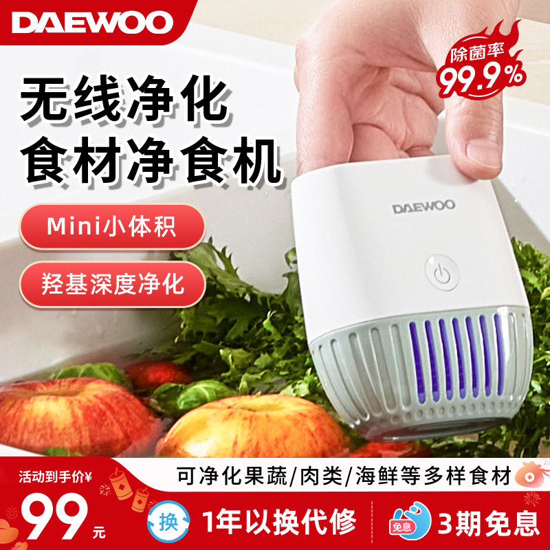 大宇无线果蔬清洗机除农残洗菜机食材多功能净化器洗水果神器QX10