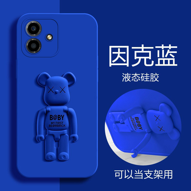 荣耀Play6C液态硅胶机械熊支架壳