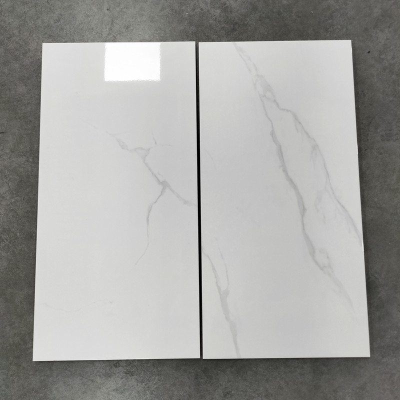 简约现代厨房卫生间阳台墙砖仿大理石300x600瓷砖爵士白亮面磁砖