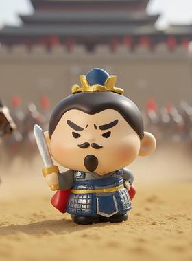 网红热卖Q燃三国盲盒手办潮玩公仔桌面摆件儿童玩具节日创意礼物