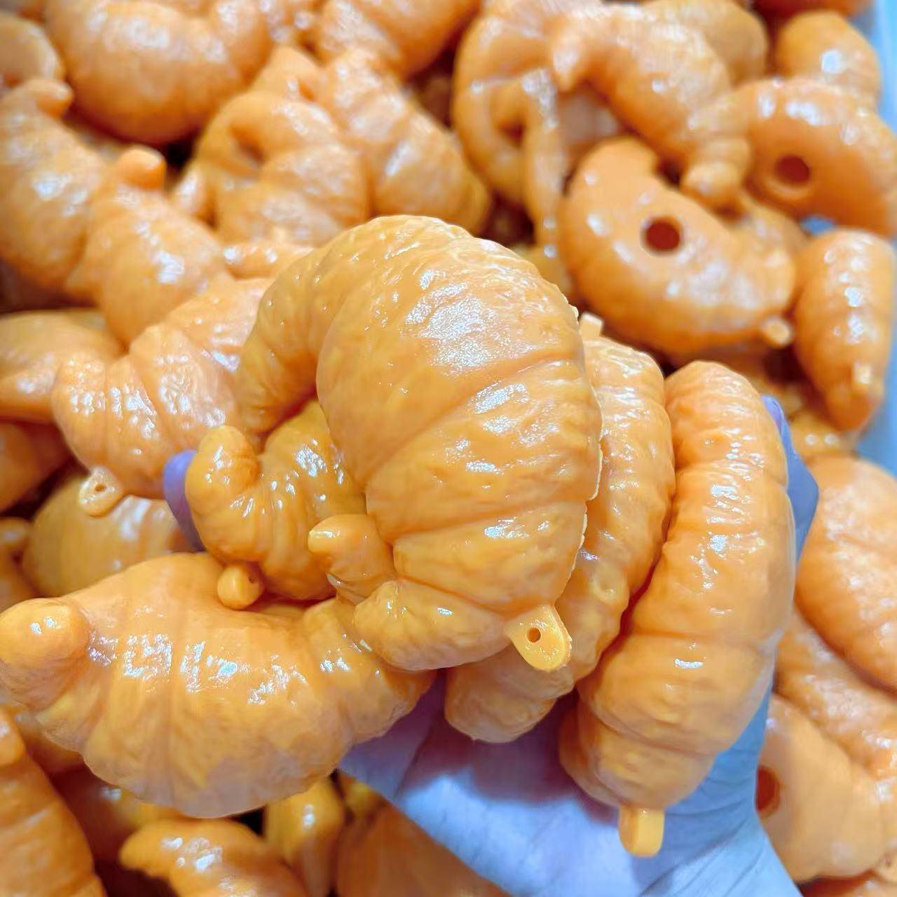 自制牛角包手作球球皮透明捏捏乐解压玩具慢回弹发泄减压好玩