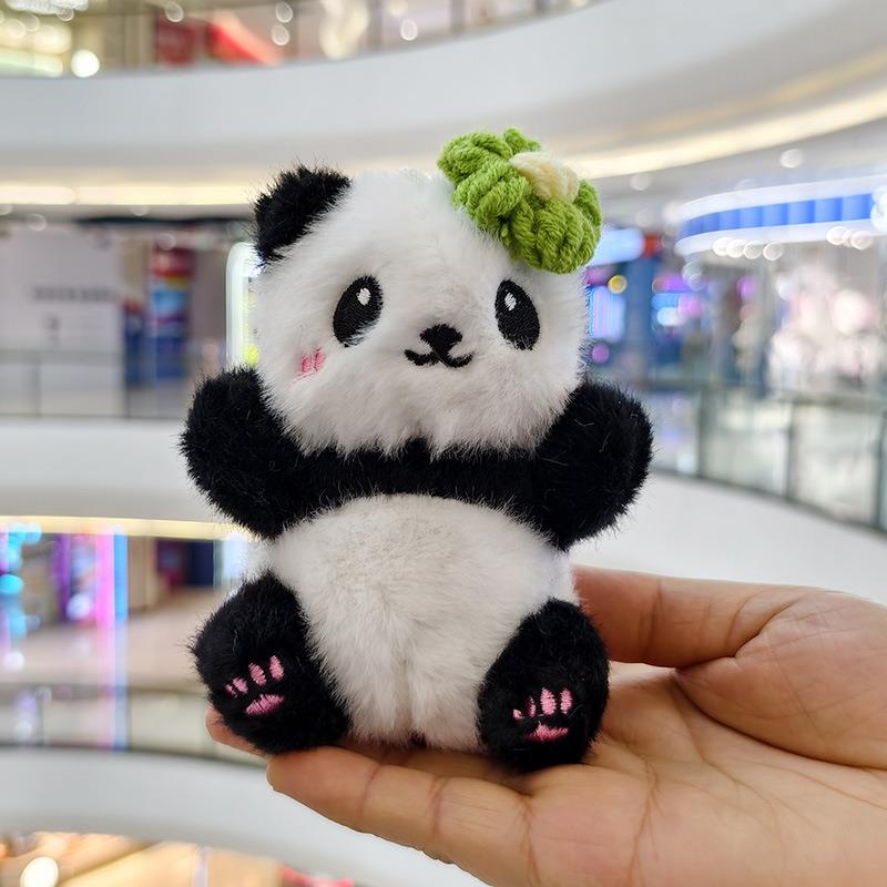 网红可爱萌朵朵小熊猫挂件毛绒玩具公仔书包包挂饰钥匙扣娃娃玩偶