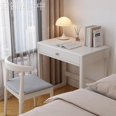 北欧实木白色书桌小户型梳妆台长60/70CM现代简约学习办公电脑桌