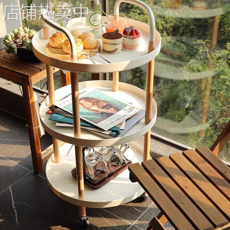 落地置物架推车零食车收纳餐车实木卧室家用客厅小厨房家居整理架