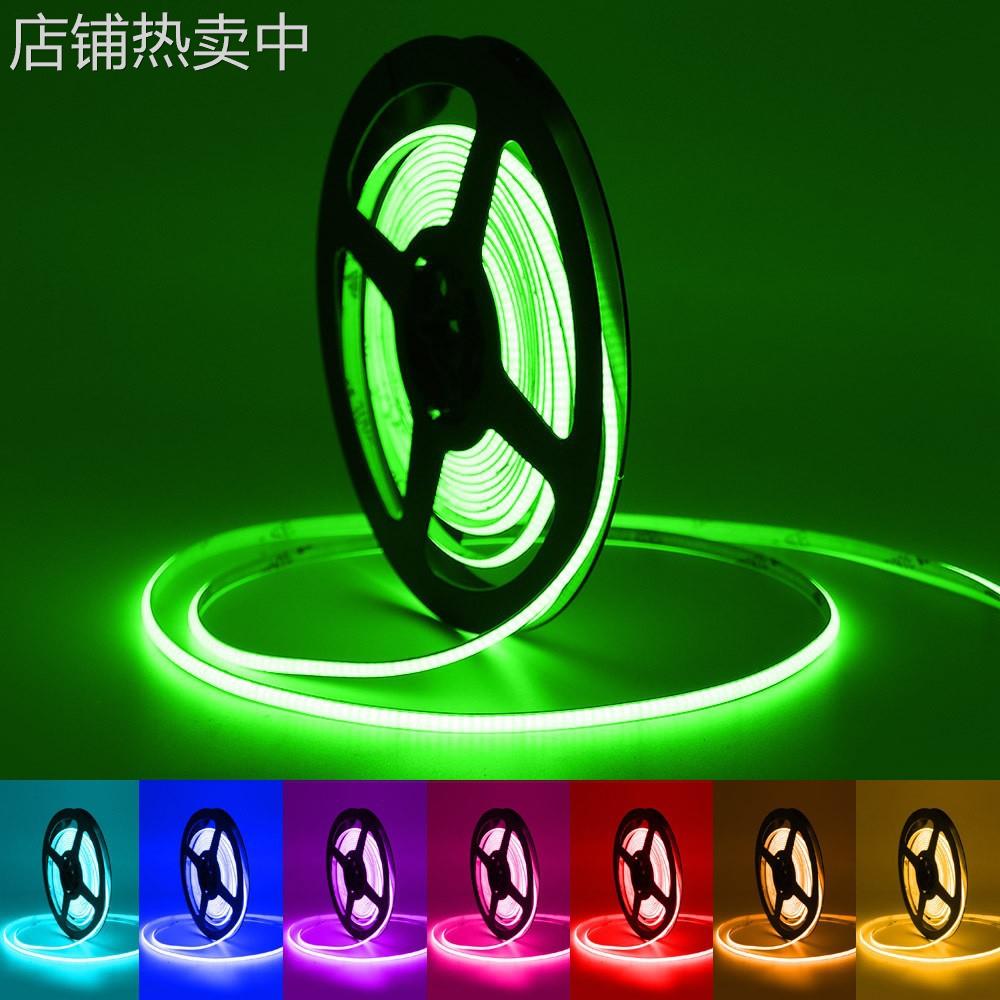 4mm低压3V 5V 12V480灯 COB灯带 led电池usb线条自粘电视桌面装饰