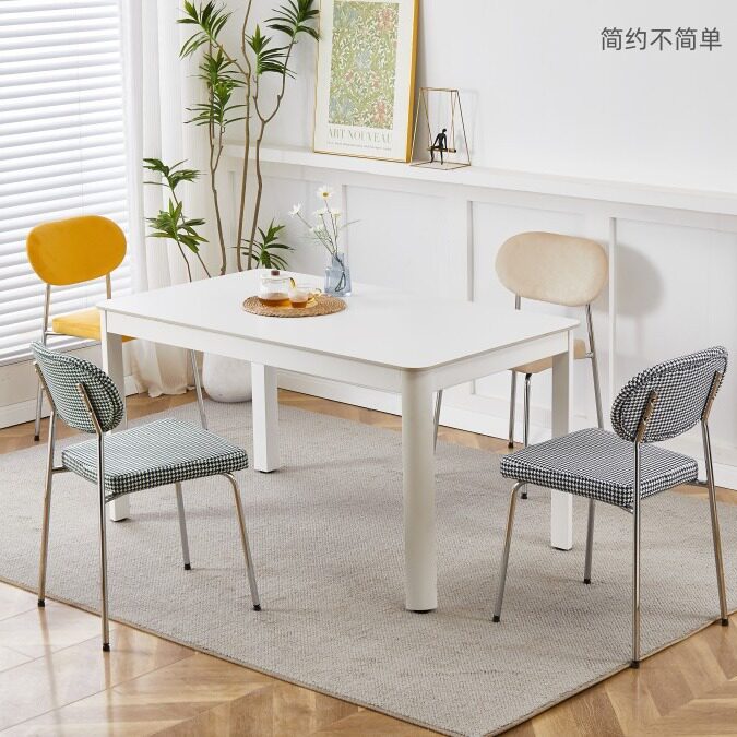 韩式复古家用餐椅轻奢靠背书桌椅子现代简约民宿摄影网红软包座椅