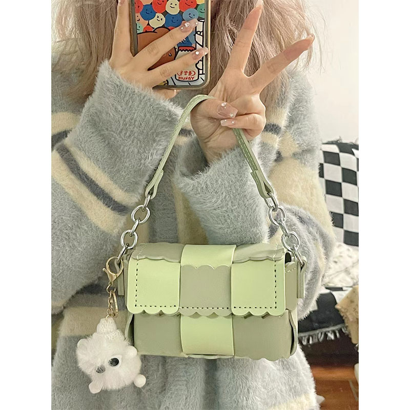 牛油果绿饼干包包手工diy材料包