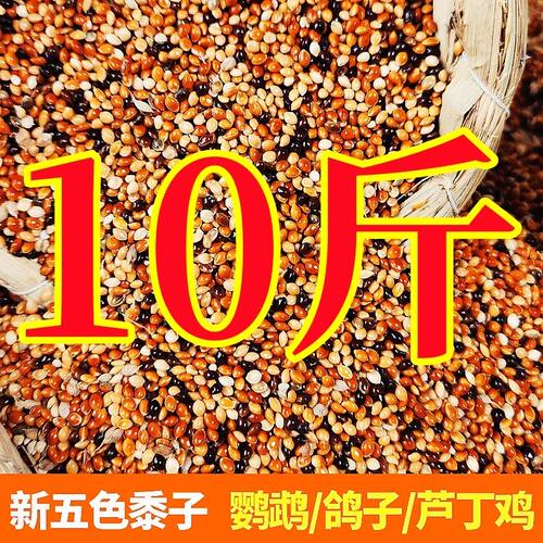 10斤虎皮鹦鹉饲料鸟食玄凤谷子牡丹粮食文鸟混合五色黍子鸟粮包邮