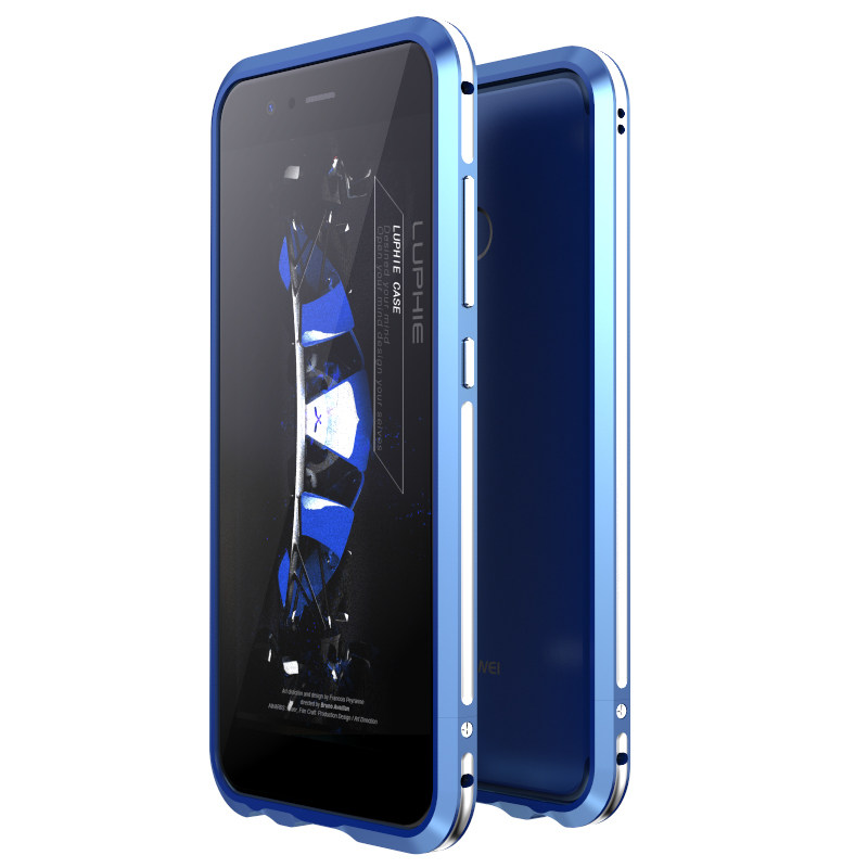 Luphie Bicolor Blade Sword Slim Light Aluminum Bumper Metal Shell Case for Huawei nova 2 & Huawei nova 2 Plus