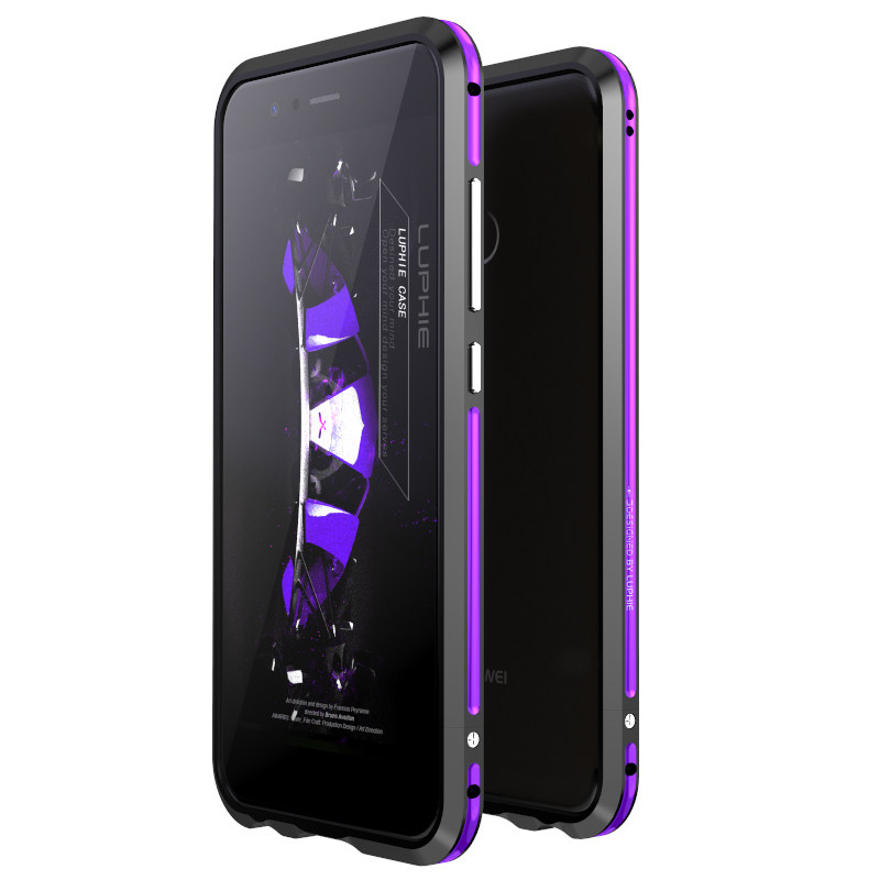 Luphie Bicolor Blade Sword Slim Light Aluminum Bumper Metal Shell Case for Huawei nova 2 & Huawei nova 2 Plus