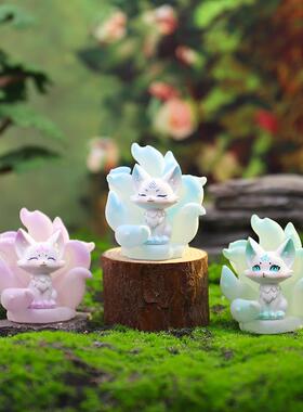 新品古风国潮办公桌面装饰魅影灵狐盲盒创意树脂车载摆件节日礼物