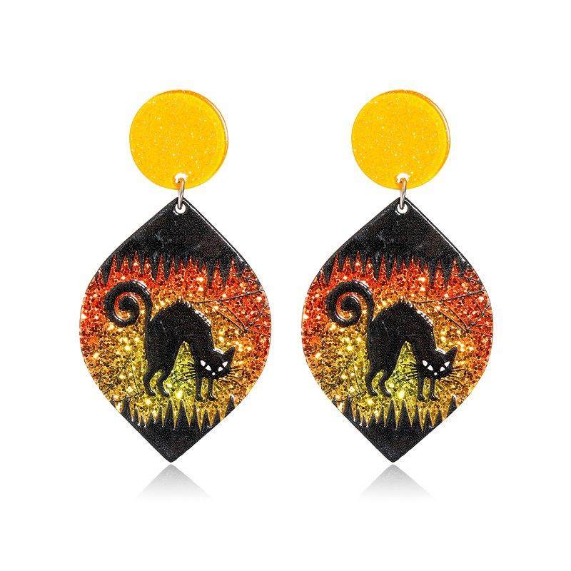 跨境骷蜘蛛猫咪万圣节耳环时尚个性亚克草莓恶魔眼睛子幽灵耳钉耳,饰品/流行首饰/时尚饰品新,耳环,淘宝优惠券,粉丝福利购,淘宝优惠卷