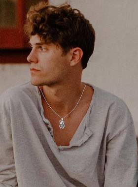 欧美跨境新款复古骷髅与蛇项链不锈钢链哥特式朋克万圣节饰品吊坠