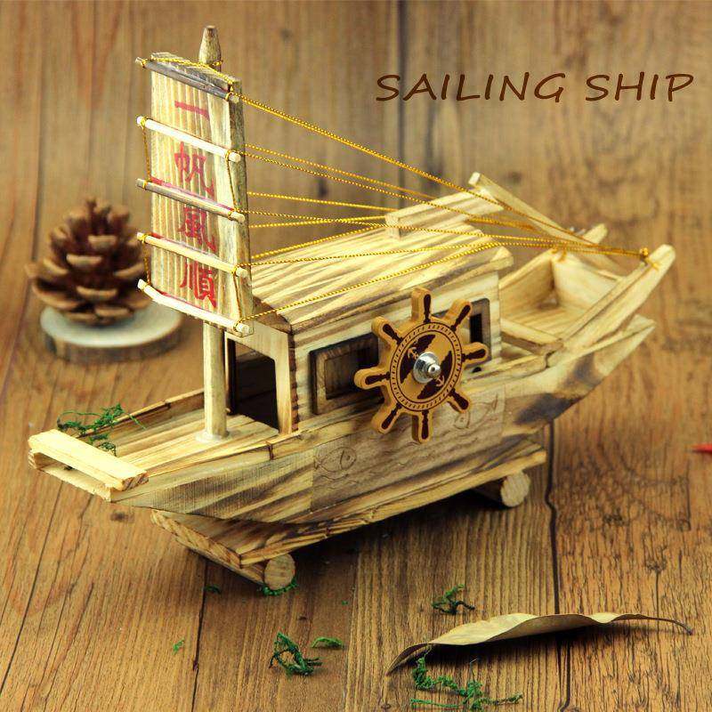 新款一帆风顺音乐木质仿真帆船模型儿童玩具办公摆件装饰品,玩具/童车/益智/积木/模型,其他模型玩具,淘宝优惠券,粉丝福利购,淘宝优惠卷