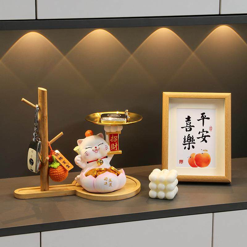 招财猫桌面客厅装饰摆件前台玄关托盘茶几创意电视柜家居装饰乔迁,家居饰品,装饰摆件,淘宝优惠券,粉丝福利购,淘宝优惠卷