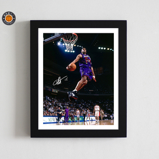 10寸文斯卡特签名款球衣实木相框篮球明星照片墙创意纪念摆台礼物