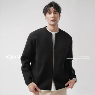 续点「奢暖亲肤」拉链夹克针织衫自发热科技绵羊毛毛衣秋冬外套男