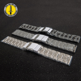 MTM手表表带H钢表带H61沉默者年代适用银钢灰钢黑钢手表配件24mm