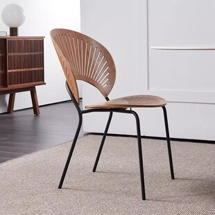 北欧简约贝壳椅太阳椅复古ins家用餐椅设计师创意咖啡厅酒店椅子