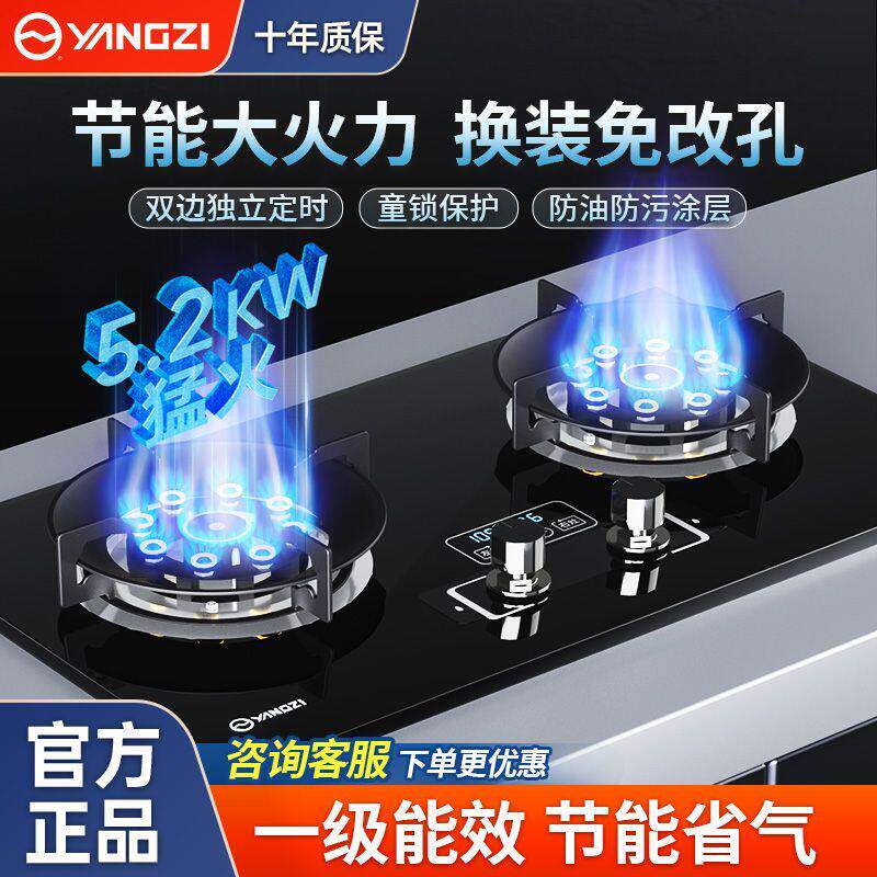 扬子双灶燃气灶定时一级能效