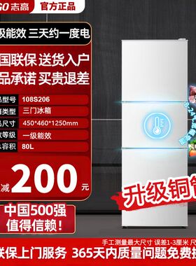 志高冰箱家用小型双开门