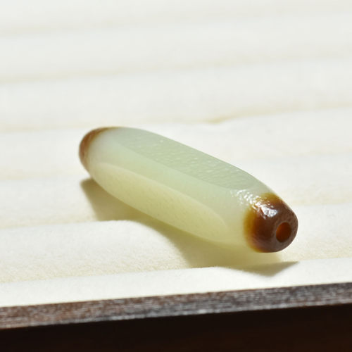 一方玉舍新疆和田玉且末料糖白玉国风文玩精美吊坠挂件