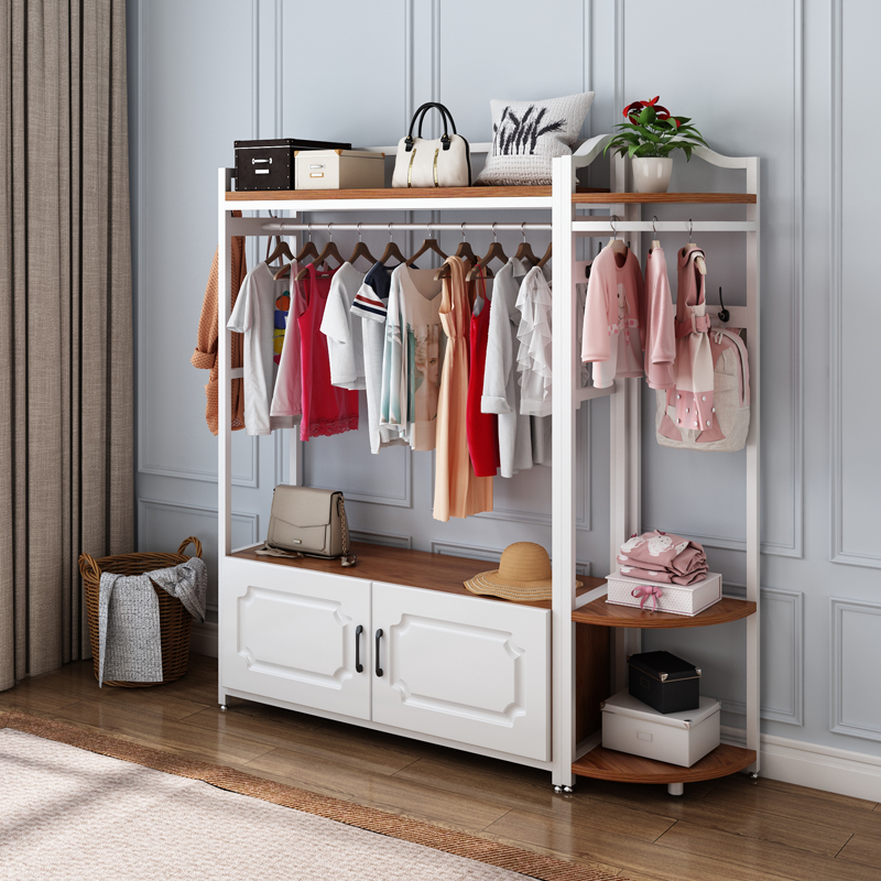 衣帽架带鞋架衣架一体组合卧室落地鞋帽架门厅客厅用挂衣架置物架