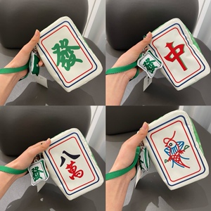 春季新款PANDA麻将包发财包个性零钱包手机包化妆包打麻雀小方包