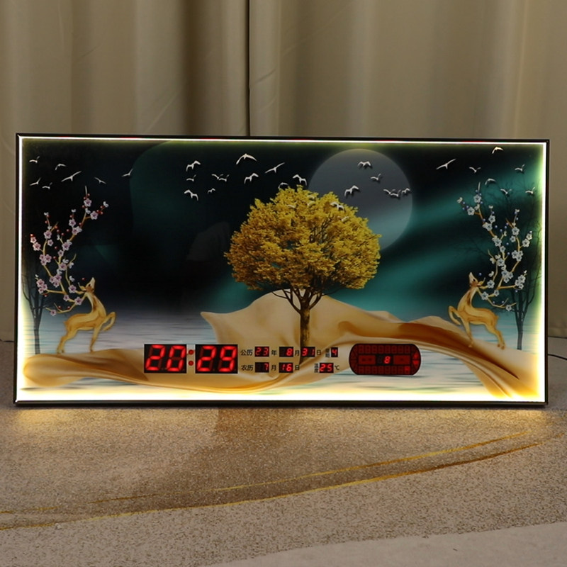 遥控发光灯带万年历新品晶瓷镶钻