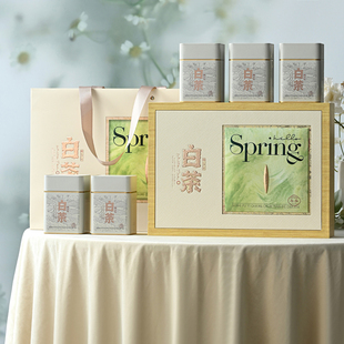 2026新款安吉白茶包装盒茶叶空礼盒绿茶半斤装五罐黄金芽礼盒空盒