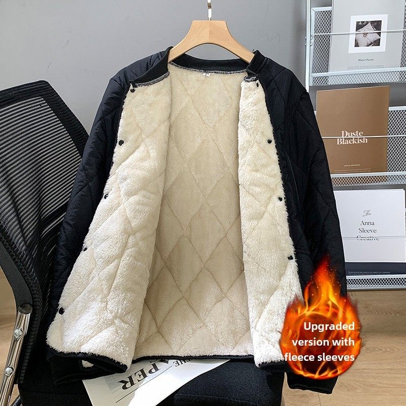 内穿羽绒棉服女冬季新款中年妈妈大码内胆小棉袄加绒加厚保暖棉衣