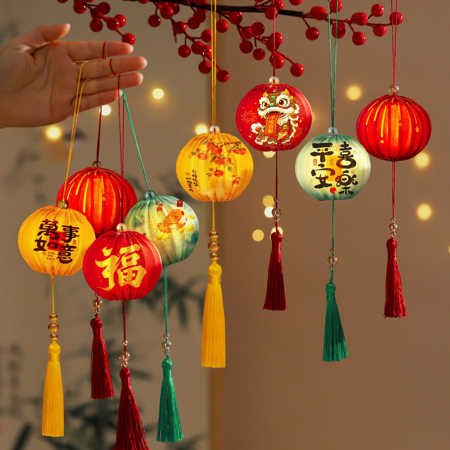 小灯笼2026新款新年发光儿童手提马年挂件春节过年大门口装饰氛围,节庆用品/礼品,灯笼,淘宝优惠券,粉丝福利购,淘宝优惠卷