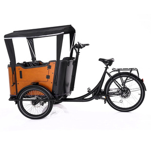 电助力三轮车宠物遛狗出口欧洲cargo bike脚踏车单车货运自行车
