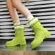 户外胶鞋 韩版 女 加厚束口雨鞋 耐磨防滑舒适水鞋 女款 中筒雨靴升级版