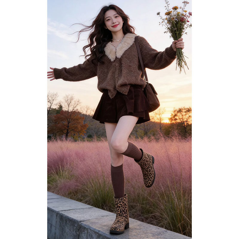 秋冬韩系chic气质名媛小香风巨好看毛衣外套配半身裙两件套装女潮,女装/女士精品,大码套装,淘宝优惠券,粉丝福利购,淘宝优惠卷