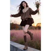 秋冬韩系chic气质名媛小香风巨好看毛衣外套配半身裙两件套装 女潮