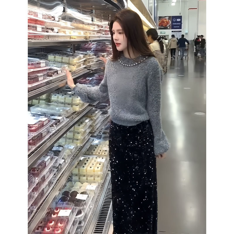 2026超火冬装韩系巨好看穿搭一整套气质慵懒风毛衣半身裙两件套装,女装/女士精品,大码套装,淘宝优惠券,粉丝福利购,淘宝优惠卷